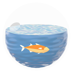 The glass ball with a goldfish